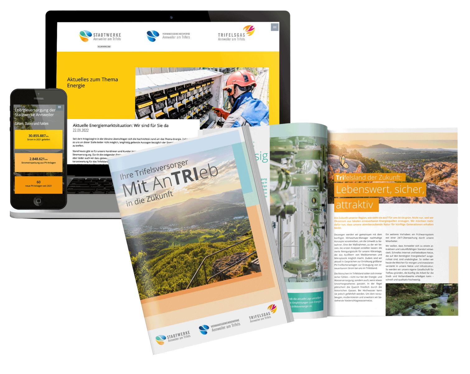 Mockup Imagekampagne für die Trifelsversorger